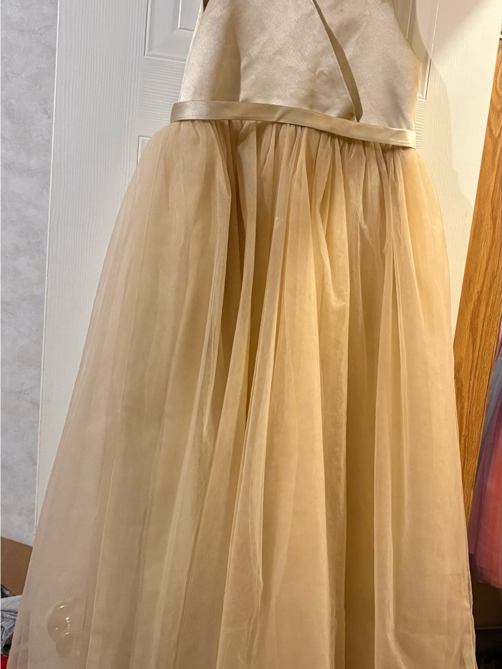 JJs House Champagne Tulle Ball Gown Dress for Girls